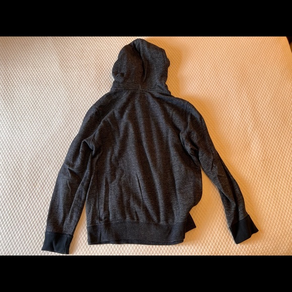 Heathered Navy Henley Hooded Sweatshirt- Abercrombie - Picture 3 of 3